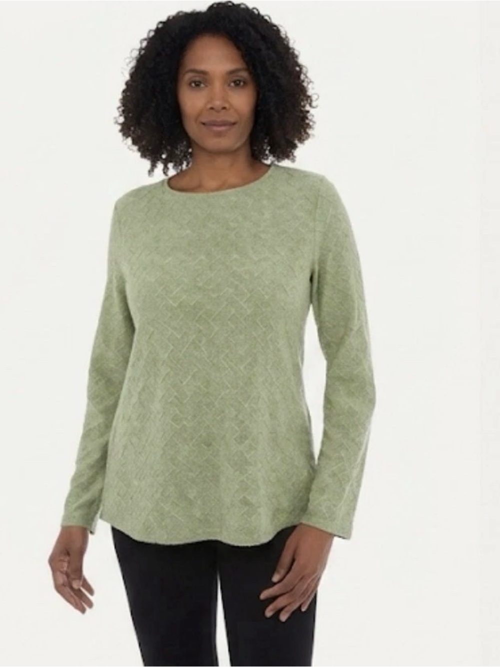 Women’s Light Green Long-Sleeve Knit